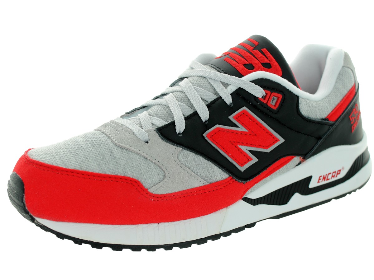 chaussures de running homme rouge et noir new balance